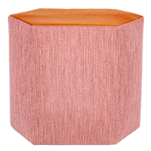 Load image into Gallery viewer, Leather Top Honeycomb Poufs