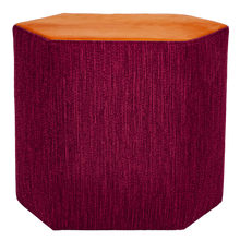 Load image into Gallery viewer, Leather Top Honeycomb Poufs