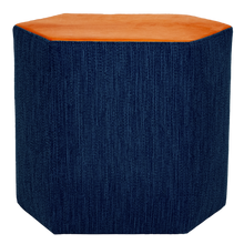 Load image into Gallery viewer, Leather Top Honeycomb Poufs