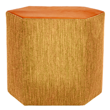 Load image into Gallery viewer, Leather Top Honeycomb Poufs