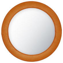 Load image into Gallery viewer, Round Leather Mirror with Contrast Stitch