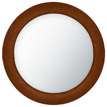 Load image into Gallery viewer, Round Leather Mirror with Contrast Stitch