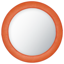 Load image into Gallery viewer, Round Leather Mirror with Contrast Stitch