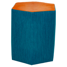 Load image into Gallery viewer, Leather Top Honeycomb Poufs