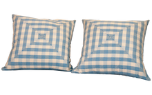 Load image into Gallery viewer, Blue &amp; White Gingham Pillows
