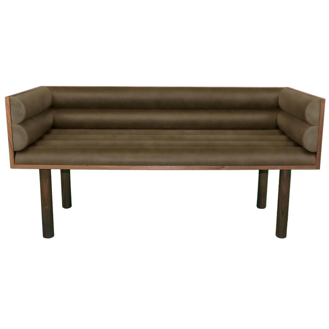 Henry Bolster Box Bench - Faux Leather