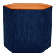 Load image into Gallery viewer, Leather Top Honeycomb Poufs

