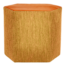 Load image into Gallery viewer, Leather Top Honeycomb Poufs
